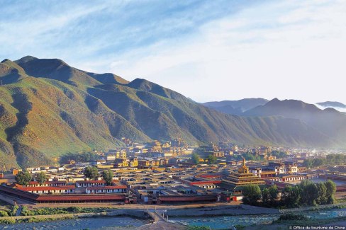 Vue panoramique du monastère de Labrang