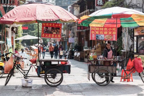 Vendeurs de rue en Chine