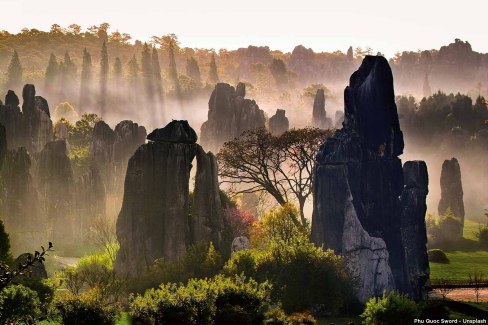 Kunming, Coucher de soleil à Shilin