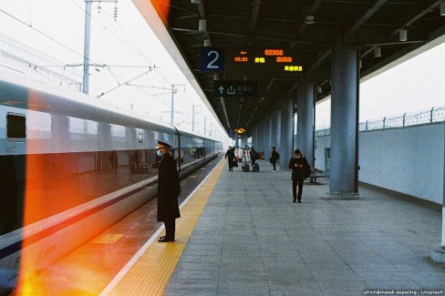 Chine, quai de gare